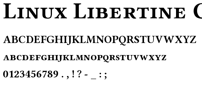 Linux Libertine Capitals Bold font